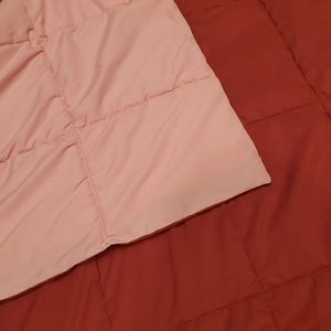 Pink/Burgundy Reversible twin size comforter Quilt